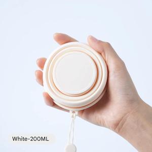 Gobelet pliable en silicone personnalisable - 200 ml - Qualité alimentaire - Lavable au lave-vaisselle - Conservation de la chaleur pendant 6 à 12 heures - Pour le camping, la salle de sport, les voyages - 1 pouce - Product Image 1