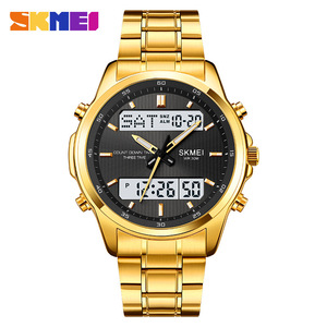 MIZUMS Men's Dual Display Digital Sports Watch Stainless Steel Waterproof Wristwatch for Outdoor & Commuting with <b>Alarm</b> Feature - Product Image 4