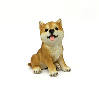 Figurines de chiot en résine peintes à la main, créatives et mignonnes, statue de chien teckel debout, ornement pour la décoration de la maison ou du bureau