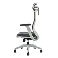 Chaise de bureau moderne à dossier haut en maille avec repose-pieds rétractable, appui-tête 2D, accoudoirs 3D et 3 positions d'inclinaison, ergonomique pour bureau et atelier