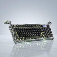 Teclado Mecánico Inalámbrico para Juegos GravaStar Mercury K98 Pro, 98% Inalámbrico, Doble Interruptor UFO con Frecuencia de Sondeo de 8K, Pantalla TFT, Gasket, 8000mAh