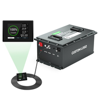 Haute qualité 36V 48V 72V 105Ah 150Ah Bluetooth LiFePO4 voiturette de golf batterie intégrée 200A BMS avec chargeur 20A moniteur tactile