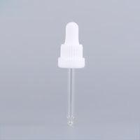13/415 18/415 20/415 Bouchon compte-gouttes blanc lisse en plastique blanc pour huile essentielle cosmétique avec pipette pour flacon en verre de 30 ml