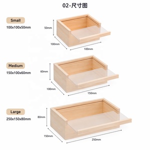 Scatola in Legno Vuota di Lusso Personalizzabile con Logo, Grande, Non Finita, con Coperchio Scorrevole in <span class=keywords><strong>Vetro</strong></span> e Parte Superiore <span class=keywords><strong>Trasparente</strong></span> in Acrilico - Product Image 2