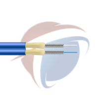 Câble à fibres optiques blindé à 2 cœurs G657A1 |   Câble en fibre optique duplex en acier inoxydable avec gaine LSZH/PVC