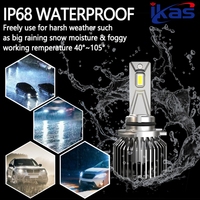 Bombillas LED para Faros Delanteros de Alta Potencia IKAS Factory, 55W 60W 6000K, 20000LM, 12-24V, LED H1 H3 9005 9006 H7 H4 H11 para Automóvil