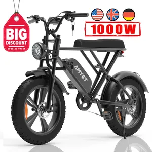 핫 세일 레트로 스타일 Ebike 20 인치 750W 전기 지방 타이어 전자 자전거 이동식 48V15AH 배터리 전자 자전거