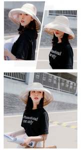 Chapeau Bob Réversible en Coton et Lin à Large Bord pour Femme, 58-60 cm, Printemps-Été-Automne, Idéal pour les Activités de Plein Air et les Complexes Hôteliers - Vente en Gros - Product Image 6