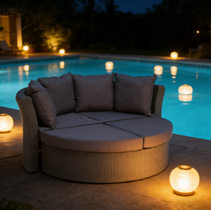 Chaise inclinable au design moderne, mobilier d'extérieur confortable pour cour et hôtel, <span class=keywords><strong>lit</strong></span> <span class=keywords><strong>de</strong></span> bain <span class=keywords><strong>de</strong></span> soleil - Product Image 3