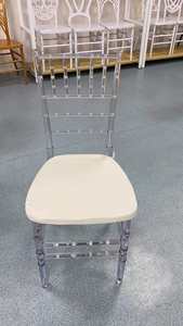 Sillas Chiavari Apilables para Hotel, Silla Transparente de Acrílico Cristalino para Eventos al Aire Libre, Bodas, Jardín, Resina - Product Image 6