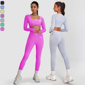 <span class=keywords><strong>Ropa</strong></span> de entrenamiento duradera de alta calidad para <span class=keywords><strong>Crossfit</strong></span> Diseño sin costuras <span class=keywords><strong>Ropa</strong></span> de fitness elegante para mujeres - Product Image 1
