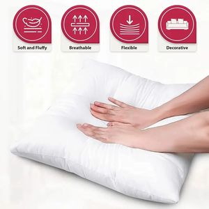 Oreillers en <span class=keywords><strong>duvet</strong></span> de luxe pour la maison et l'hôtel, vente en gros d'usine, inserts d'oreillers 20x20 pouces - Product Image 4