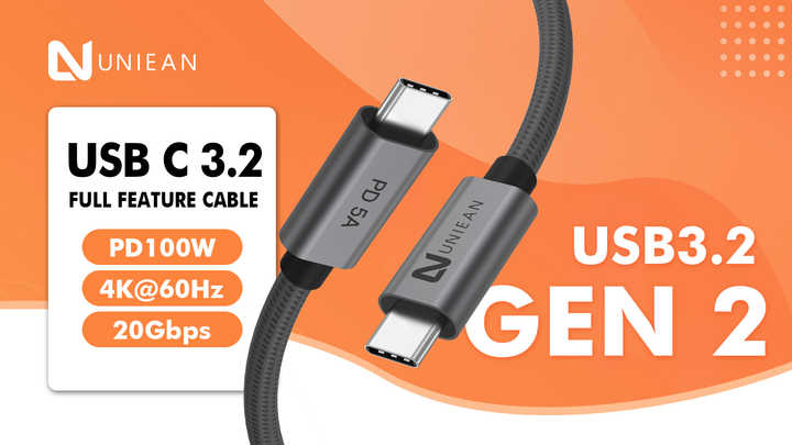 UNIEAN 240w Wholesale 2M 3M USB Cable 5A Type C Usb Fast Charging Cable  Data Cables for Iphones 15 Pro Max to Android