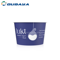 Taza desechable de plástico PP personalizada, contenedor de Yogurt helado de oveja, taza de helado de leche, 560ml