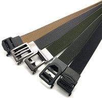 Ceinture tactique utilitaire EDC en nylon noir de 1,5 pouce, robuste, avec boucle en alliage renforcée, vente en gros