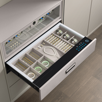 Luxus Kleider schrank Armaturen Passwort Finger abdruck herausziehen verdeckt sicher Bargeld Geld Schmuck Metall Safe