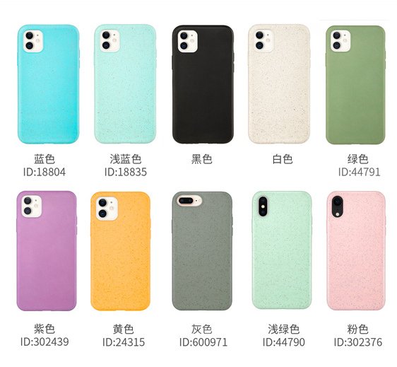 PLA PBAT New Eco-friendly Material 100% Fully Bio Degradable Phone Cases for iPhone for Samsung for Huawei Degradable case