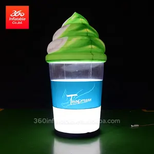 Lámpara inflable de decoración para publicidad Popular, iluminación inflable para eventos, cono de helado con LED, modelo de helado inflable