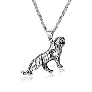 Collar con Colgante de Tigre Dominante para Hombre, Chapado en Oro sobre Plata, Estilo Hip Hop, para Fiesta de Compromiso - Product Image 4