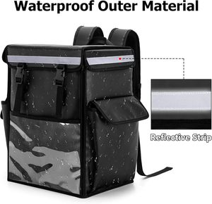 <span class=keywords><strong>Sac</strong></span> de livraison de nourriture multi-usage, <span class=keywords><strong>sac</strong></span> à <span class=keywords><strong>dos</strong></span> isotherme pliable avec séparateurs amovibles, bandes réfléchissantes pour pizza, sushi, restauration - Product Image 5