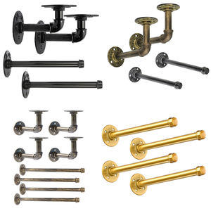 Giá Đỡ Ống Bộ Giá Đỡ Ống Công Nghiệp Bằng Sắt Giá Đỡ Ống Nổi Mộc Mạc Bền Chắc Giá Đỡ Ống Tự Làm Gắn Tường - Product Image 1