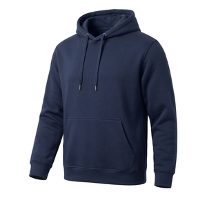 Sudadera con Capucha de Algodón Grueso para Hombre, Corte Regular, Manga Larga, Forro Polar, con Bolsillo y Estampado de Letras - Product Image 1
