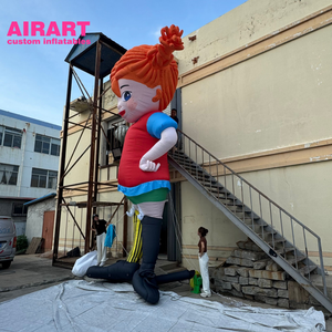 Marioneta Inflable Gigante de Niña con Cabello Rojo, Trenzas y Pecas para Espectáculos de <span class=keywords><strong>Circo</strong></span>, <span class=keywords><strong>Teatro</strong></span>, Escenarios y Decoración de Fiestas - Product Image 4