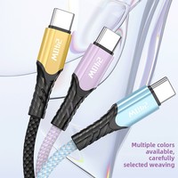 Cable de Datos Trenzado Tipo-C de Carga Súper Rápida de 240 W y 10 A para Teléfonos Móviles