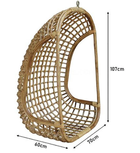Best Selling Handicraft 100% Natural Rattan <b>Hanging</b> <b>Chair</b> Outdoor Furniture Patio Swings Egg <b>Chair</b> for Home and <b>Garden</b> Decor - Product Image 4