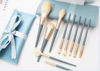 Acheter pas cher Ensemble maquillage cosmétique professionnel Pinceau de fond de teint en poudre synthétique pour les yeux 10Pcs Pinceaux de maquillage