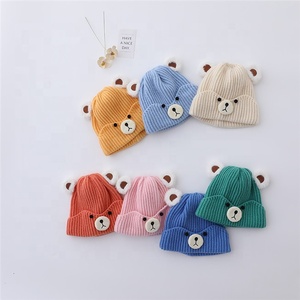 <span class=keywords><strong>Bonnet</strong></span> <span class=keywords><strong>tricot</strong></span>é pour bébé, nouveau Design, chaud, doux, décontracté, mignon, ours de dessin animé, automne, hiver, 2022 - Product Image 2