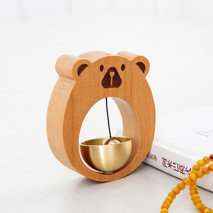 Campanas de Viento DZ Bear, Campana de Puerta de Madera, Campana de Cobre Puro, Diseño Minimalista, Fácil Instalación, Decoración para Entrada del Hogar - Product Image 4