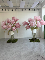 Fleur géante en organza de soie personnalisée L231 pour la décoration de mariage, la décoration de la maison, la vitrine de centre commercial, les événements festifs et les fêtes