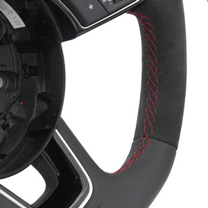 Volant plat personnalisé en Alcantara pour <span class=keywords><strong>Audi</strong></span> A1 A3 A4 S4 A6 A7 C7 RS5 Q5 S5 B9 SQ7 B6 8T <span class=keywords><strong>R8</strong></span> - Product Image 6