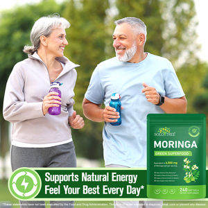SOLOTREE, suplementos de superalimentos Verdes Naturales, extracto de hoja de <span class=keywords><strong>Moringa</strong></span>, cápsulas de cápsula blanda para soporte energético, salud intestinal de la piel - Product Image 6