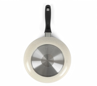 Set Peralatan Masak Panci dan Wajan Anti Lengket Premium 7 Buah dari Aluminium dengan Induksi, Set Peralatan Masak Aluminium, Gagang Dingin - Putih