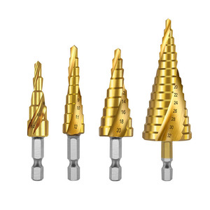 Feida M2 thép tốc độ cao HSS bước khoan bit độ cứng cao hổ phách công cụ cho kim loại bảng nhôm khoan lục giác thẳng - Product Image 1