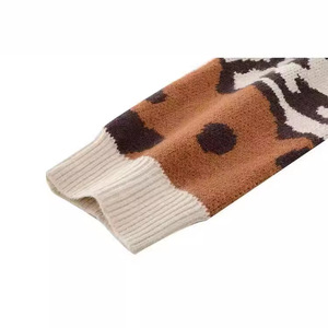 Pull en tricot ample pour femme Zhan Ya, col rond, manches longues, épaisseur moyenne, anti-boulochage, style automne-hiver - Product Image 4