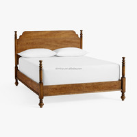 MYHOME Mobilier contemporain de haute qualité en bois de chêne massif avec cadre en bois à baldaquin Lit à baldaquin à quatre affiches Mobilier de chambre à coucher King Queen Size