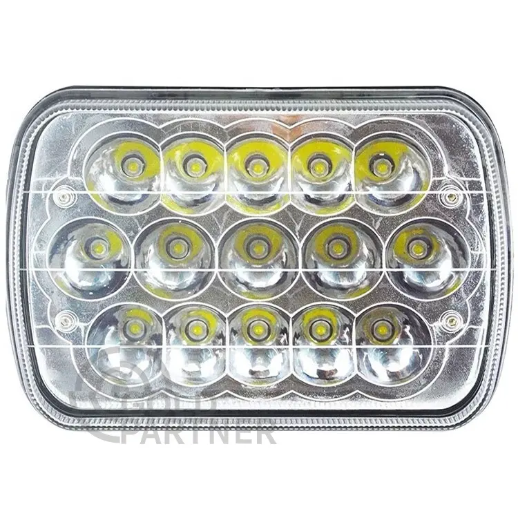 자동차 부품 IP67 CE ROHS 광장 45 와트 오프로드 트럭 carrectangular 트럭 4x6 인치 led 헤드 라이트 faros led unidad 5x7 faro 15 led