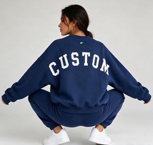 OEM Custom Winter Fleece Minimalist <b>Tracksuit</b> for Women <b>Thermal</b> Warm Solid Color Basic Versatile Sports Set Design - Product Image 1