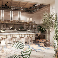 Ensembles de mobilier de restaurant moderne en marbre pour projets hôteliers et commerciaux, fourniture complète pour l'aménagement intérieur des hôtels