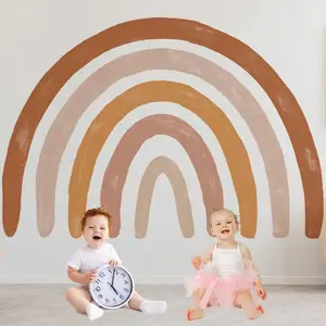 Nursery Babykamer Gekleurde 3D Cartoon Decals Babykamer Diy Decoratie Regenboog Muur Vinyl Stickers