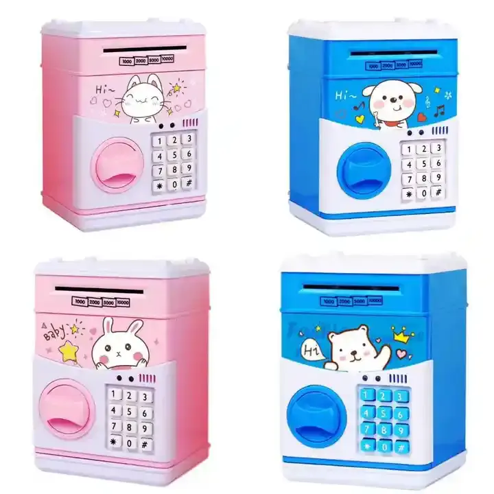 New High Quality Big Saving Box Money Piggy Bank Money Safe Box Electronic atm Piggy Bank For Kids Children money boxes