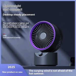 Hxtc88 Home Office 2000mAh Usb Rechargeable Portable Personal Air Cooling Little <strong>Small</strong> Oscillating Mini Desktop Desk Table <strong>Fan</strong> - Product Image 2