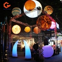 Décoration de mariage en plein air, boule lumineuse gonflable à LED avec lumières LED, lanterne suspendue gonflable à changement de couleur pour DJ