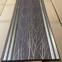 Panneau PS composite bois plastique grain de bois décoration murale panneau mural cannelé PS intérieur