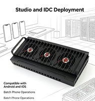 Kit complet de concentrateur USB 20 ports pour station de charge de téléphones avec ventilateurs de refroidissement, câbles de données, cordon d'alimentation, charge multi-téléphones et synchronisation des données, support métallique