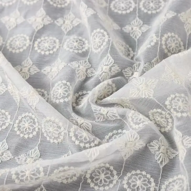 high quality korean swiss cotton lace fabric 5 yards free shipping