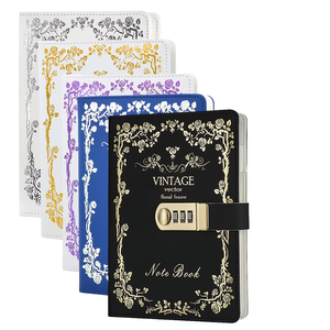 Vintage Retro PU Leather Planner Travel Journal with Lock <strong>Lockable</strong> <strong>Diary</strong> with Secure Closure Customizable Notebook with PU Cover - Product Image 1